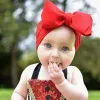 Kids Girl Stretch Turban Knot pannband Småbarn Baby Girl Big Bow Knot Hårband Solid Headwear Head Wrap Band Accessories By1031