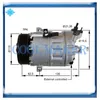 DCS17ECR compressor for RENAULT LAGUNA II 2 0 7711368407 8200577732 8200705022 926001DA0A 8FK351110451 8131252886