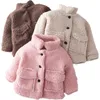 Daunenmantel, modisch, für Babys, Mädchen, Jungen, Winterjacke, dicke Lammwolle, für Säuglinge, Kleinkinder, warme Schafe, wie Oberbekleidung, Baumwolle, 1–8 Jahre