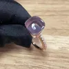 Alianças de casamento clássicas joias femininas moda noivado cristal doce roxo 6 seleção de desconto para presentes de aniversário do dia dos namorados