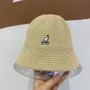 Sombreros de ala ancha Sombreros de cubo Playa Sombrero de paja coreano Verano Mujer Visera Sombrero de cubo Sombrero de pescador Tejido a mano Panamá Chica Pesca Sombreros para el sol para mujeres 230717