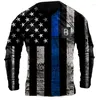 Men's T Shirts 2023 Shirt Cotton Long-Sleeved Vintage Tops Graphic Clothes 3d Print Tees Fall Tied Button Casual Pullover