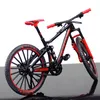 Novel Games Mini 1 10 Alloy Bicycle Model Diecast Metal Finger Mountain Bike Racing Toy Bend Road Simulation Collection Toys for Children 230718