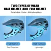 Fahrradhelme BATFOX MTB-Helm Integralhelm für Kinder Abnehmbare Kinderradfahren Offroad-Outdoor-Sport-Fahrradhelme Knieschützer-Set 230717