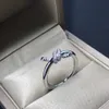 anel de amor de designer anel de nó de corda de luxo com diamantes anéis de moda para mulheres joias clássicas banhado a ouro 18 K casamento de prata rosa atacado