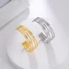 Bangle VASSAGO Ladies Fashion Simple Geometric Bracelet Opening Adjustable Jewelry Cuff Party Gift Package