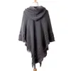 Sjaals Vrouwen Dames Kwastje Cape Jas Fringe Poncho Schuine Streep Jas Bohemian Sjaal Sjaal 230717