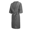 Men's Sleepwear Plus Size Spring Summer Men Robes Couple Nightgown Bathrobe Cotton Linen Thin Cardigan Three-Quarter Sleeve Robe Pajama