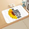 Carpets 2023New European Fashion 3D Sunflower Water Absorption Inndoor Carpet Vivid Anti-Slip Door Plush Cleaning Kitchen Rug R230718