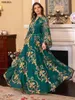 Vêtements ethniques Ramadan Robe Robes Pour Femmes 2023 Élégant À Manches Longues Broderie Soirée Dubaï Abaya Musulman Casual Robe 230718