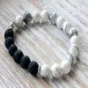 SN1060 2016 New Fashion Howlite Lava Bracciale Womens Yoga Mala Borda il braccialetto Chakra Meditazione Gioielli Gift216Y