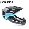 Cycling Helmets Lqleqi Mountain Bike Helmet Offroad Integral Full Face Sport Cap Mens Lichtgewicht maat 5862cm 230717