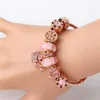 Fili di perle magiche Bracciale in oro rosa ciondolo fai da te ornamenti in lega whole263a