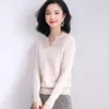 Women's Sweaters 2023 Women Elegant Fashion Designer Clothing For Ladies Solid Sexing V-neck Pullovers Korean Long Sleeve Knitted Tops