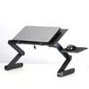 Alliage d'aluminium bureau d'ordinateur portable pliant Portable Table support pour ordinateur portable lit canapé plateau support de livre tablette PC Stands2378