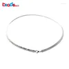 Kedjor pärlor Silver 925 smycken solid choker halsband elegant krage handgjorda italienska halsband id31837