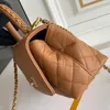 Sacs Designer Calfskin Handsbag 19cm Rebus haut Handle Diamond Tauce épaule Chaîne de luxe Crossbody Women Evening Sac C024