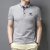 Men s Polos Fashion Men Summer Short Sleeve Polo Shirts Streetwear Business Office Lapel Male Clothes Korean Loose Embroidery Casual Tops 230718
