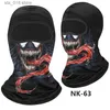 Cycling Caps Masks Outdoor Sunscreen Balaclava Venom Skull Riding Scarf Novelty Full Face Mask Multifunction Bandana Ski Masks MTB Bicycle Headgear T230719