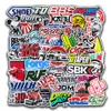 Autocollant de voiture 10 50 100pcs Cool Car Styling JDM Modification Autocollants pour Pare-chocs Vélo Casque Moto Mixte Vinyle Stickers Sticke210L