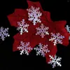 Christmas Decorations 300/600pcs 2cm Snowflakes Confetti Xmas Tree Ornaments For Home Winter Party Cake Decor Supplies