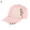 Boll Caps Fashion Metal Ring Hip-Hop Baseball Cap Anti-UV Light Outdoor Women Sports Hat Unisex Sunscreen Gorras