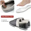 Slippers Mannen Winter Slippers Massage Memory Foam Thuis Slippers Zacht Warm Leer Indoor Slippers Man Antislip Comfort Grote Maat 50-51 L230718