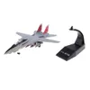 Modèle d'avion 1 100 modèle d'avion jouet US F-14 moulé sous pression en métal modèle de chasse d'avion jouet modèle de vol d'assemblage gris jouet télécommandé 230717