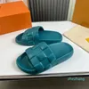 2023-Waterfront Pool Slide Mule Herren Slipper Designer Sandale Maxi Gummi Slipper Designer Luxus Komfort leichte flexible Gummiaußensohle Übergröße