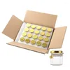 Dinnerware X260 Luxury 45ml Hexagonal Glass Honey Jar Kit With Bees Dippers Gold Covers Jars For Wedding Party Gifts