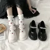 Dress 941 Spring Women Platform Leather Flats Casual Oxford Loafers Thick Bottom Wedge Lolita Shoes Mary Jane Ladies 230717 320