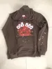 2023 Red SP5DER 5555555 Hoodie Mens Mens Angel Number Puble Prestry Print