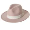 Cartola de jazz para mulheres, homens, chapéus Fedora, viagens ao ar livre, Fedoras, moda feminina, feltro, homem, outono, inverno, bonés Trilby, 29 cores