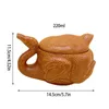Skålar keramik konstig kopp konstig 220 ml 3d kyckling rolig mugg präglad form vatten för te kaffemjölk och andra drycker
