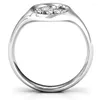 Cluster Ringe Mode Einfache Retro Silber Farbe Hohle Blume Ring Für Frauen Mädchen Persönlichkeit Trend Temperament All-Match-Party schmuck