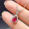 Pendant Necklaces CAOSHI Delicate Charming Lady Necklace For Wedding Bright Red Crystal Accessories Exquisite Design Jewelry Party