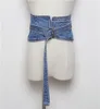 Ceintures Large Denim Taille Ceinture Pour Femmes Rétro Corset Cinch Ceinture Dames Robe Cinturones Para Mujer Hombre