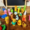 Borradores de lápiz Borradores de animales de ensamblaje extraíbles para favores de fiesta Juegos divertidos Rompecabezas para niños Toys2940