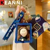 Keychains Lanyards Half Moon Artist Doll Keychain Van Gogh FRIENDS Keyring Classic Art Oil Painting Starry Sky Metal Lover Lanyard Gift 230718