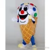 2019 magasins d'usine Costume de mascotte de crème glacée fantaisie robe de fête d'anniversaire Halloween carnavals Costumes324G