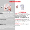 Dispositivi per la cura del viso 7 colori LED Pon Mask Ringiovanimento della pelle Terapia del collo Antirughe Age Machine Whiten Repair Beauty Massage Tools 230617