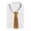 Bow Ties Mens Tie Slim Skinny Yellow Honeycomb Texture Slips Fashion Free Style Men Party Wedding