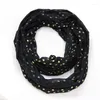 Sjaals Stippen Sterren Folie Print Infinity Sjaal Katoen Linnen Voel Vrouwen Mode Hoofddoek Moslim Hijab Cirkel Ring Snood