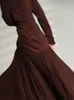 Robes décontractées basiques IEQJ robe plissée haut de gamme pour femmes taille froncée longue soirée de luxe élégante femme vêtements 2023 printemps 3WQ3685 230718