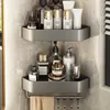 Bathroom Shelves Ermo Bathroom Accessories 2/3/4 Layer Towel Rack Storage of Toiletries Bathroom Shelf Gray Wall Mounted Toilet Space Aluminum 230717