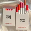 Lipstick Private Label Salid Lightick Set Glosy Lip Gloss Waterproof Lipsticks Zestaw niestandardowy makijaż hurtowa dla biznesu 230717