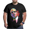 Herrpolos malcolm x t-shirt stor storlek kort ärm t skjortor för män pack