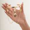 Bracelets porte-bonheur ZOSHI bohème feuille Design bras supérieur pour femmes feuilles en métal gland pendentifs Bracelet bijoux d'été