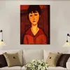 Фигура Canvas Art Женщина в коричневом платье ручной работы Amedeo Modigliani's искусство для классического домашнего декора