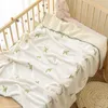 Coperte Swaddling Ricamato Nato Baby Comforter Coperta Swaddle Warp Infant Kids Microfiber Cuddle Quilt 230717